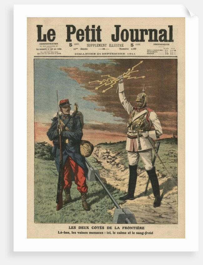 Both sides of the border by French School