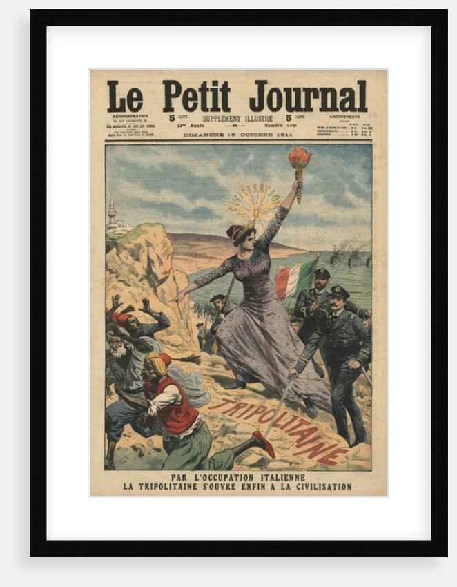 Italy providing civilization to Tripolitania by French School