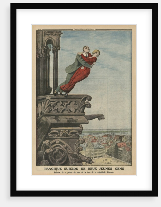 Tragic suicide of two young people from the tower of the cathedral in Antwerp by French School