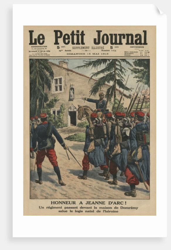 Honour to Joan of Arc, a regiment saluting the birthplace of the heroine at Domremy by French School