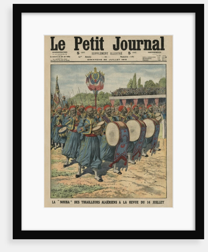 Musical section of the Algerian infantrymen parading at the review of the 14th July by French School