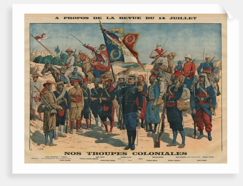 Review of the 14th July, Our Colonial Troops by French School