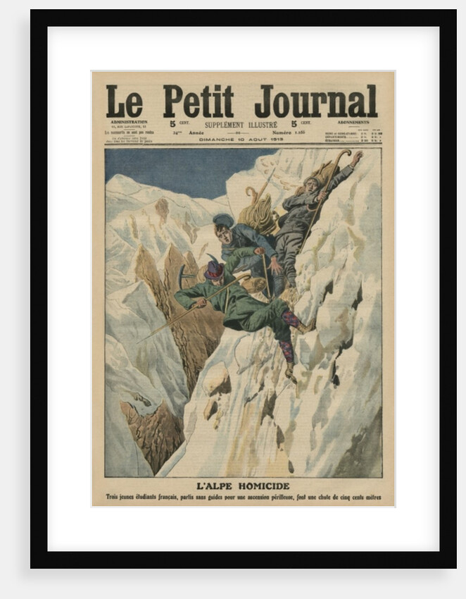 Homicidal Alp, front cover illustration from 'Le Petit Journal', supplement illustre, 10th August 1913 by French School