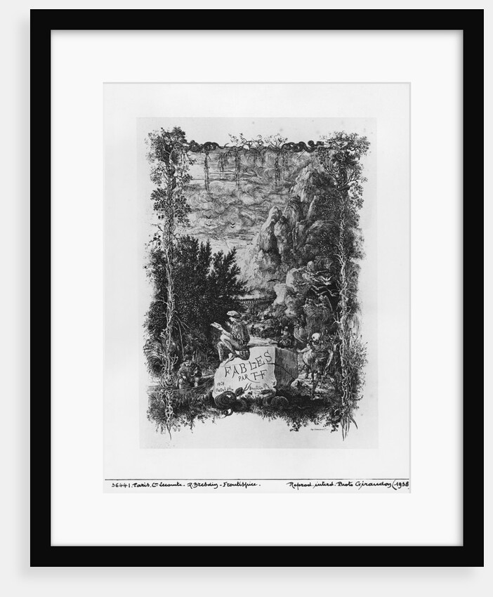 Frontispiece illustration from 'Fables' by Hippolyte de Thierry-Faletans 1868 by Rodolphe Bresdin