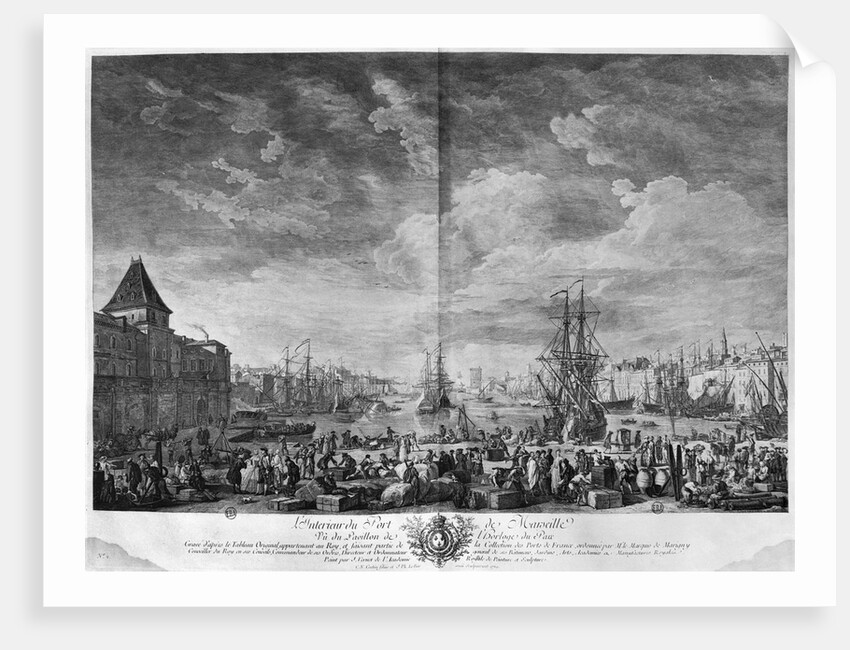 Inner Port of Marseille, seen from the Pavilion of the Horloge du Parc, series of 'Les Ports de France' by Claude Joseph Vernet