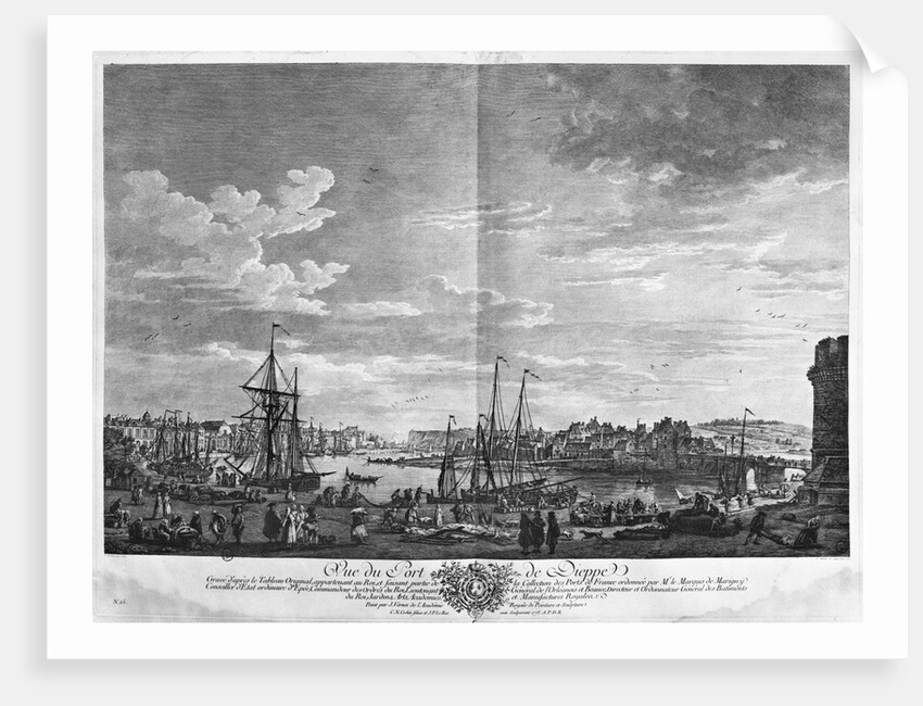View of the Port of Dieppe by Claude Joseph (after) Vernet