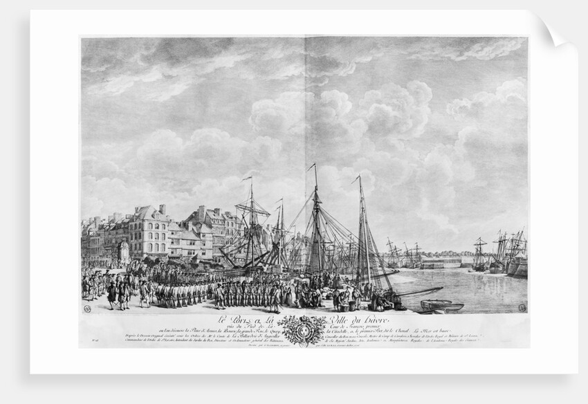 Port and Town of Le Havre, seen from the tower of Francois I by Claude Joseph (after) Vernet