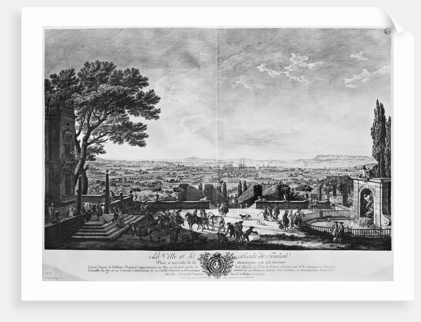 Town and Port of Toulon, seen from halfway down the mountain behind, series of 'Les Ports de France' by Claude Joseph Vernet