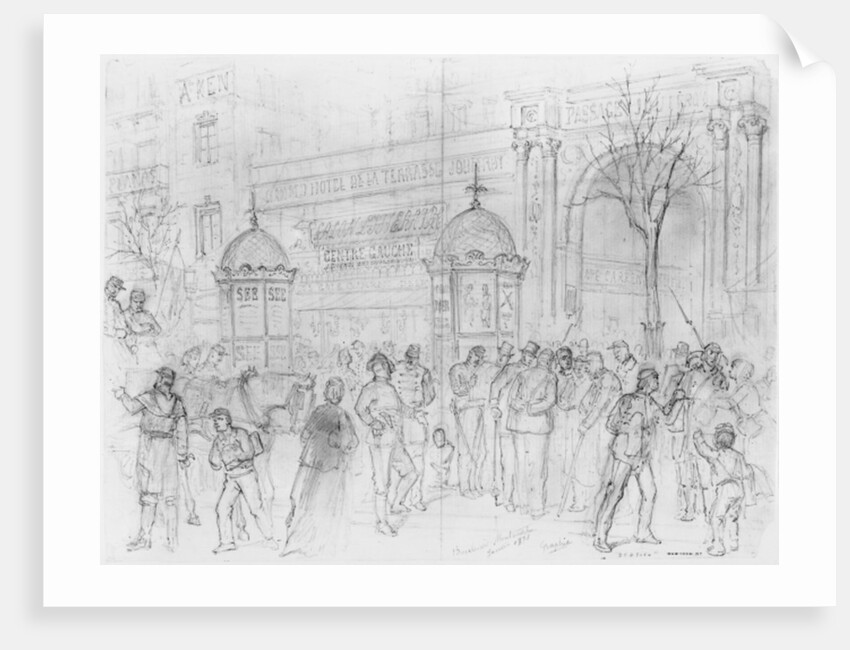 Album of the Siege of Paris, Boulevard Montmartre, January 1871 by Gustave Dore