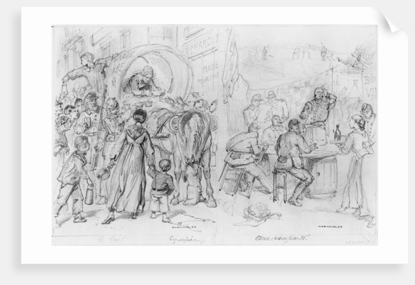 Album of the Siege of Paris, Milk, Ramparts by Gustave Dore