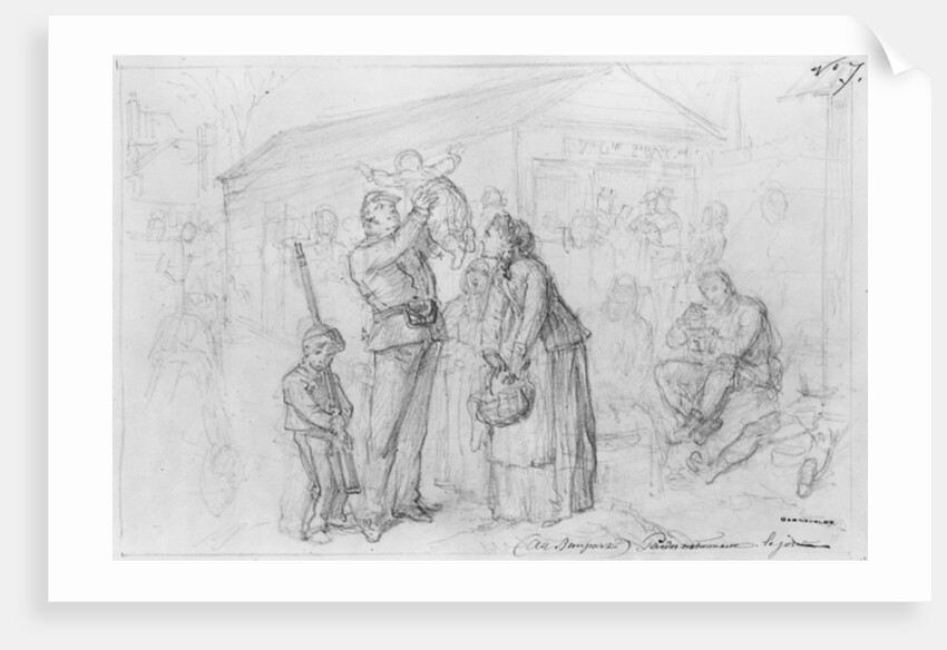 Album of the Siege of Paris, National Guards at the Ramparts during the day by Gustave Dore