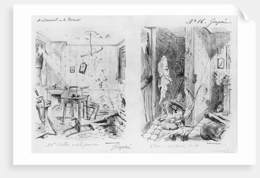 Album of the Siege of Paris, Maison Caillot rue de la Procession, Chaussee du Maine by Gustave Dore