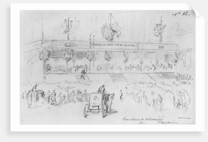 Album of the Siege of Paris, Enrolment of volunteers at the Pantheon by Gustave Dore