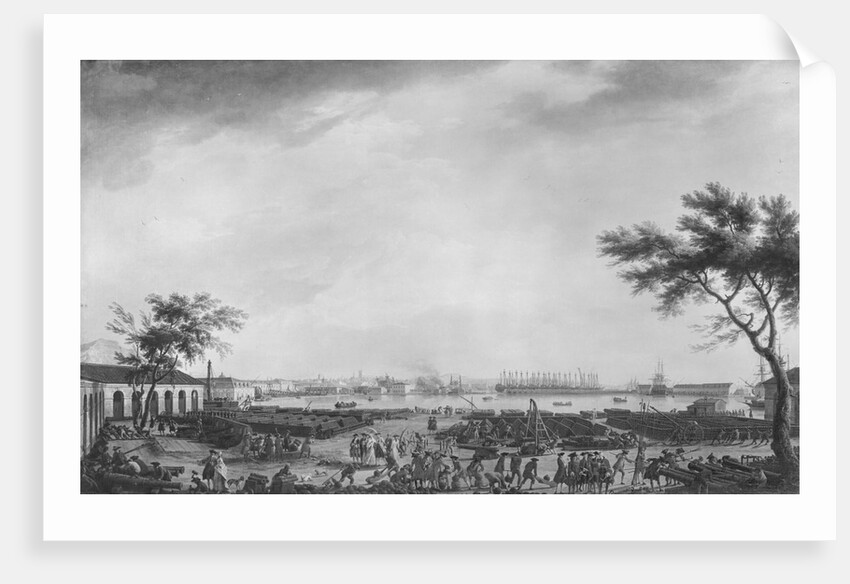 New Port and Arsenal of Toulon, seen from the artillery depot, 1755 by Claude Joseph Vernet