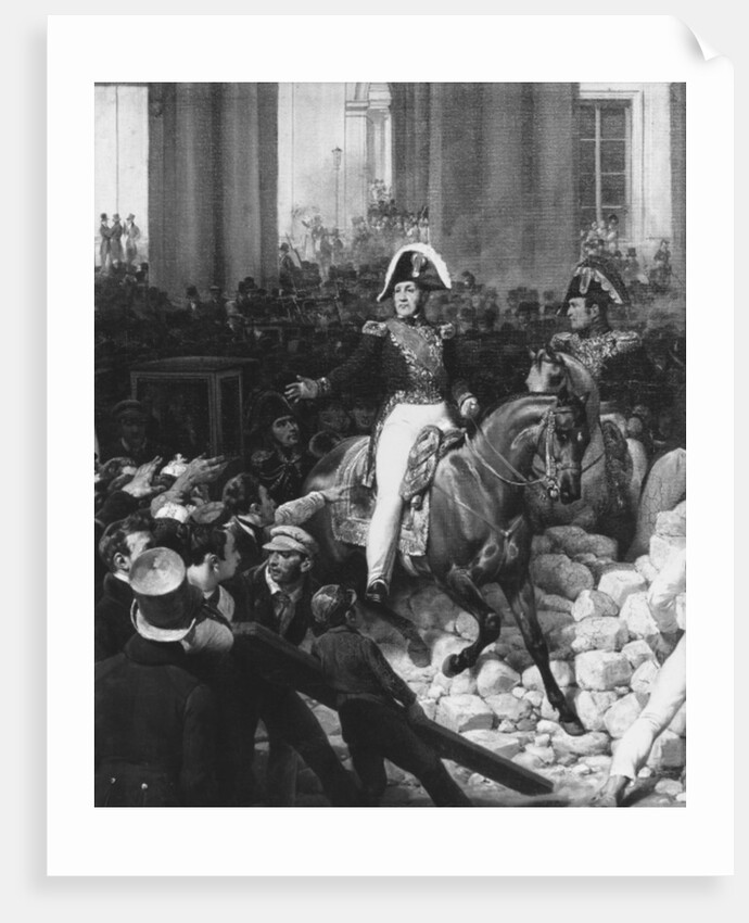 The Duke of Orleans Leaves the Palais-Royal and Goes to the Hotel de Ville on 31st July 1830, 1832 by Antoine Charles Horace Vernet