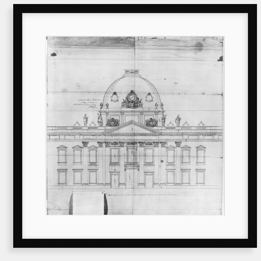 Design for the Ecole Militaire in Paris, 1769 by Jacques-Ange Gabriel