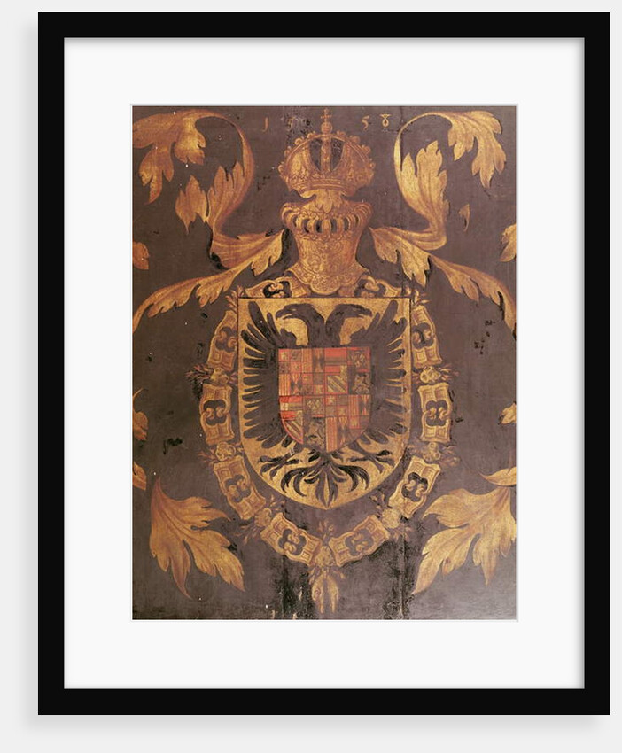 Coat of Arms of Charles V, Holy Roman Emperor, 1558 (oil on panel by Flemish School