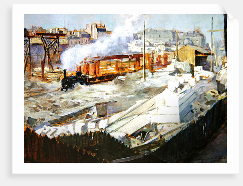 Construction of the new Orleans station, Quai d'Orsay, 1899 by Victor Marec