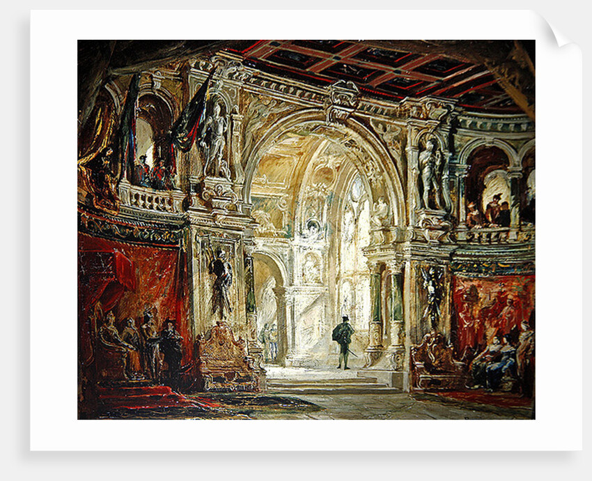 Hamlet, Act I, 1884 by Jean Baptiste Lavastre