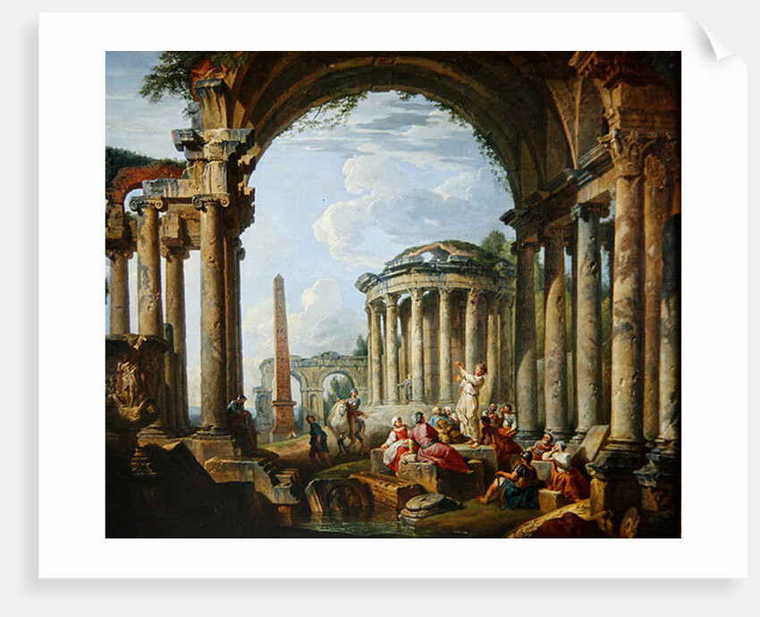 Preaching Among the Ancient Ruins, c.1740-50 by Giovanni Paolo Pannini or Panini