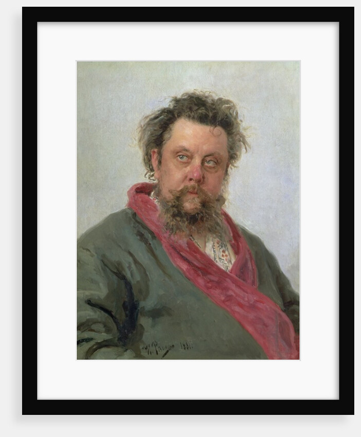Portrait of Modest Petrovich Moussorgsky 1881 by Ilya Efimovich Repin