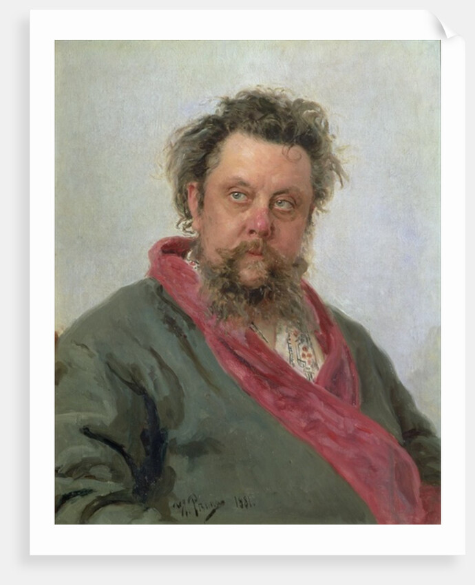 Portrait of Modest Petrovich Moussorgsky 1881 by Ilya Efimovich Repin
