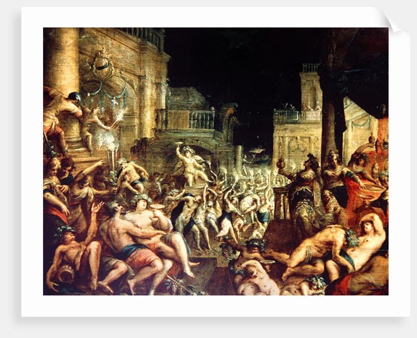 Bacchus in the Court of Midas by Dirk Valkenburg