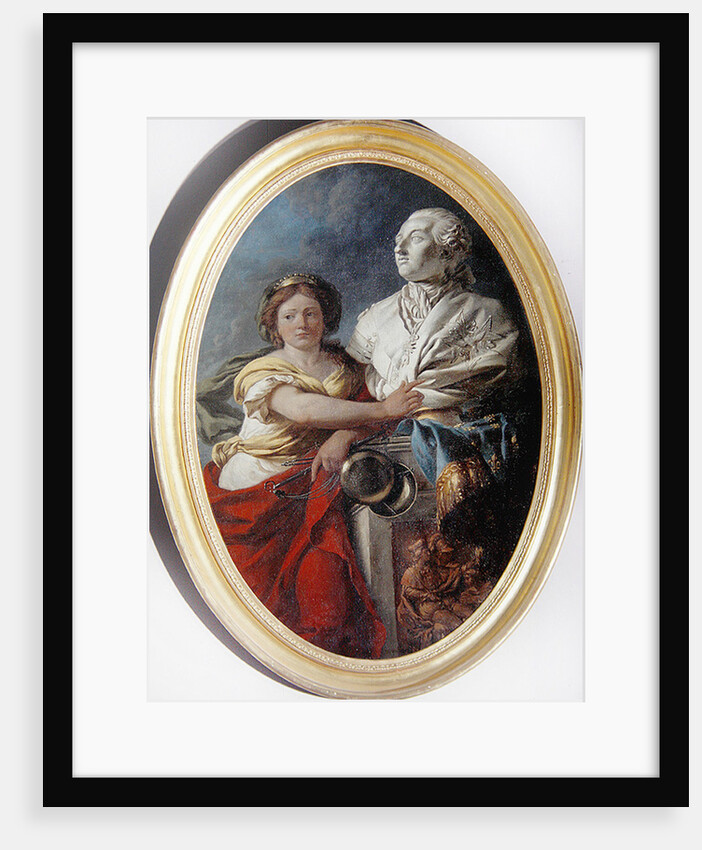 Justice Contemplates the Bust of Louis XVI by Louis Jean Francois I Lagrenee