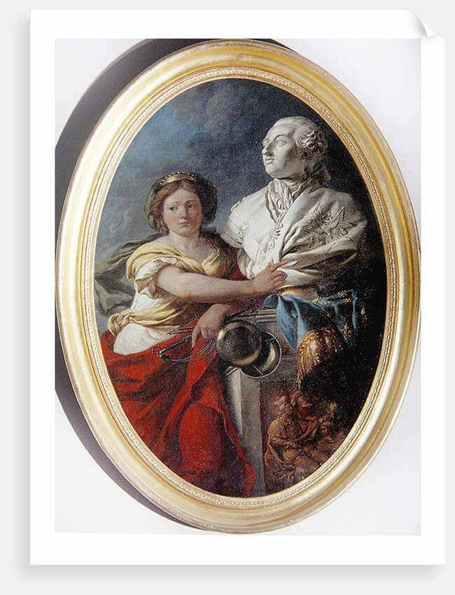 Justice Contemplates the Bust of Louis XVI by Louis Jean Francois I Lagrenee