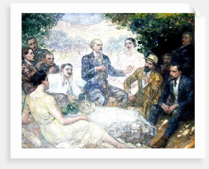 Mistral and His Friends Before the Alpilles by Louis Denis-Valverane