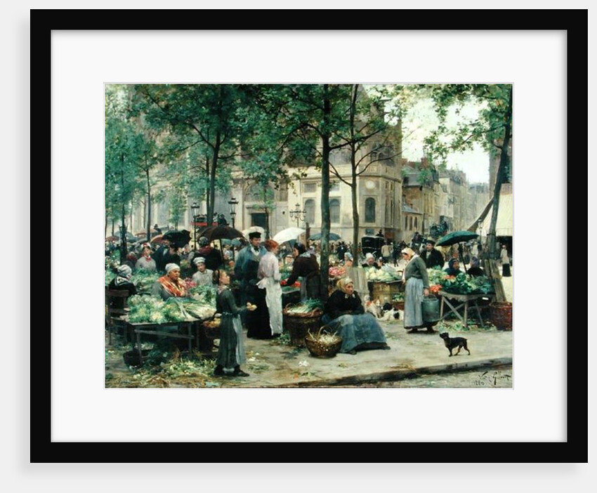 The Square in front of Les Halles, 1880 by Victor Gabriel Gilbert