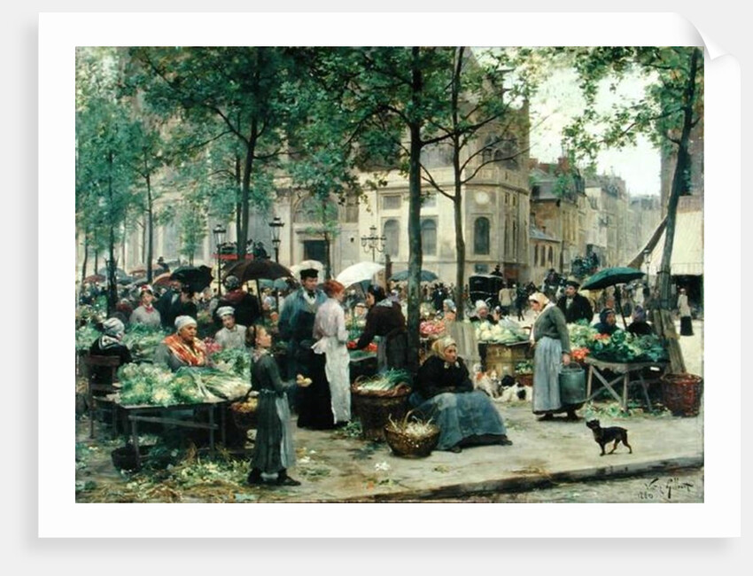 The Square in front of Les Halles, 1880 by Victor Gabriel Gilbert