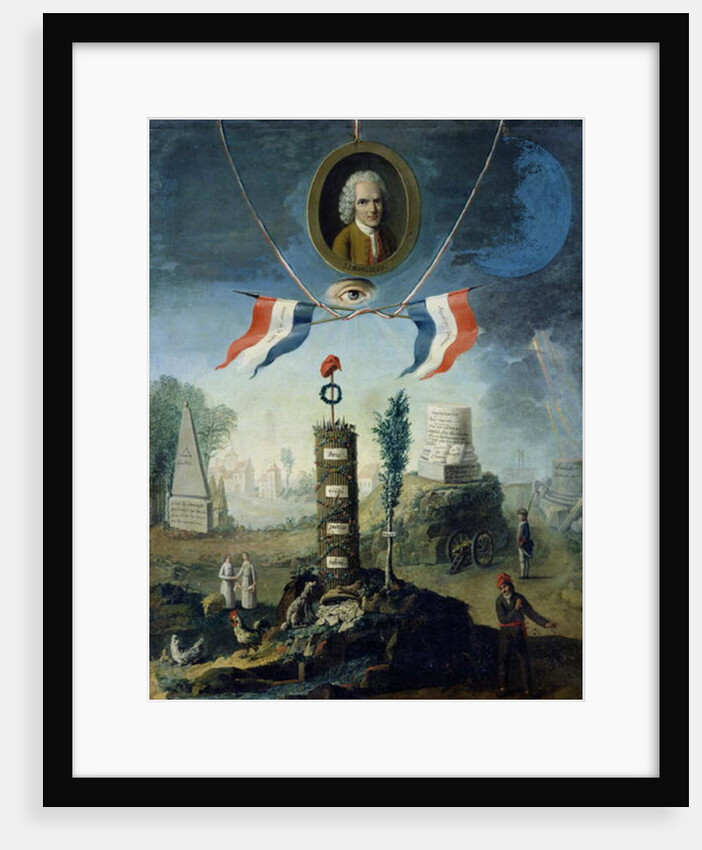 An Allegory of the Revolution with a portrait medallion of Jean-Jacques Rousseau, 1794 by Nicolas Henri Jeaurat de Bertry
