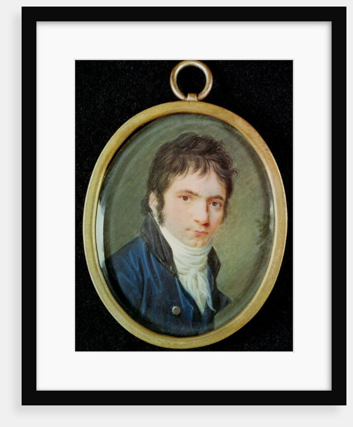 Miniature Portrait of Ludwig Van Beethoven, 1802 by Christian Hornemann
