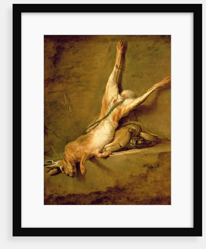 Dead hare with powder horn and gamebag, c.1726-30 by Jean-Baptiste Simeon Chardin