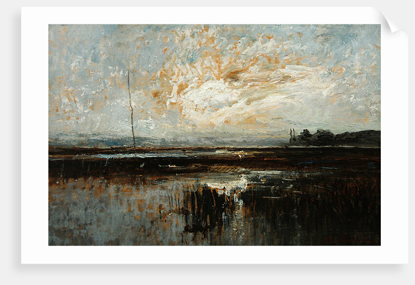 The pond of Aleva, Morestel by Auguste Francois Ravier