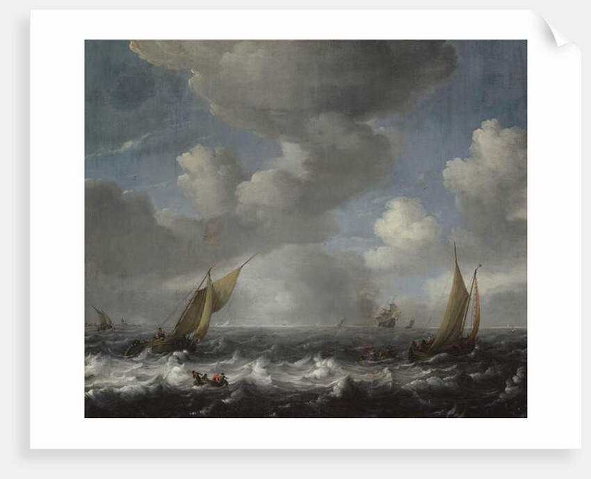 Seascape by Hendrick van de Sande Bakhuyzen