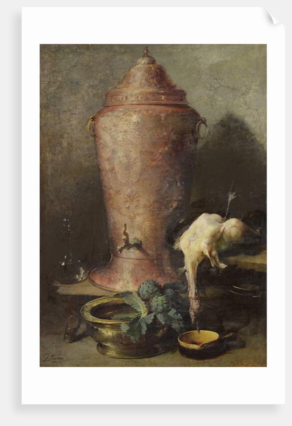 Still life with fountain, 1894 by Guillaume Romain Fouace
