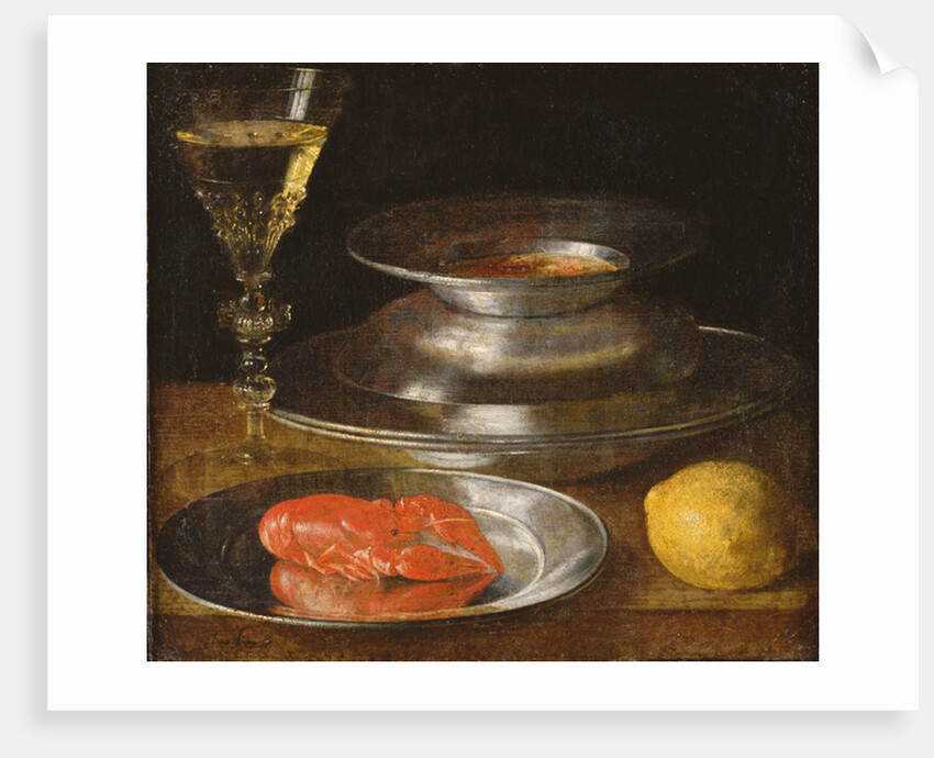 Still life with lobster, c.1630 by Sebastian Stoskopff