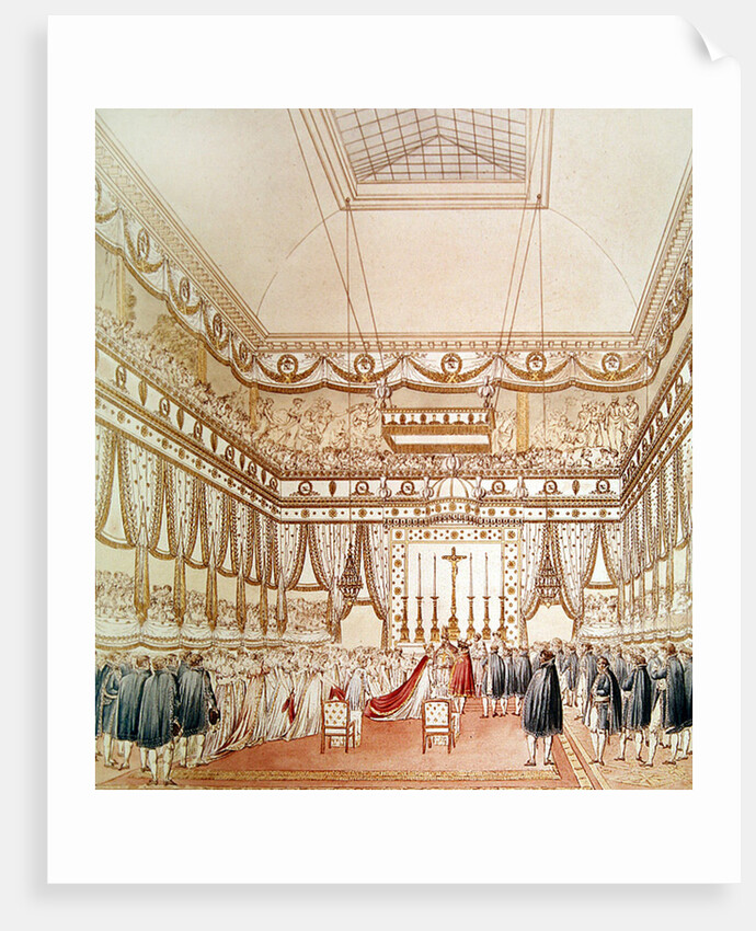 The Marriage of Napoleon and Marie-Louise in the Louvre Chapel by Charles & Fontaine Pierre (1762-1853) Percier