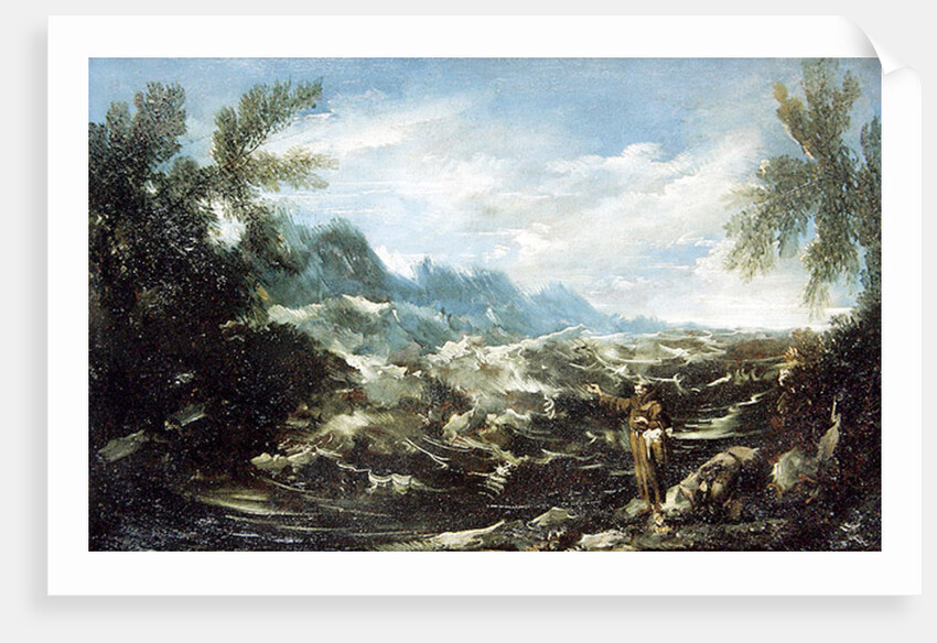 Saint Anthony of Padua preaching to the fishes at Rimini, c.1720-25 by Alessandro Magnasco