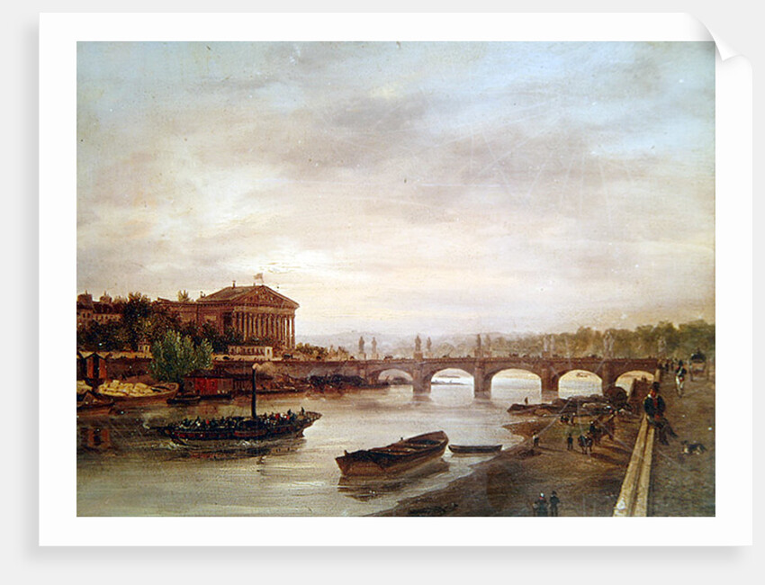 The Boat of St. Cloud before the Concorde in 1826 by Giuseppe Canella