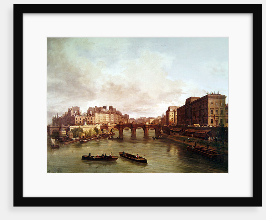 The Pont Neuf, Ile de la Cite, Paris Mint and Conti Quay, 1832 by Giuseppe Canella