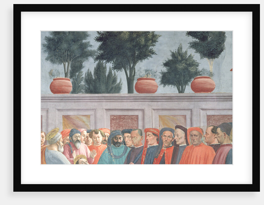 Heads of people below the background wall by T. & Lippi F. (1457/8-1504) Masaccio