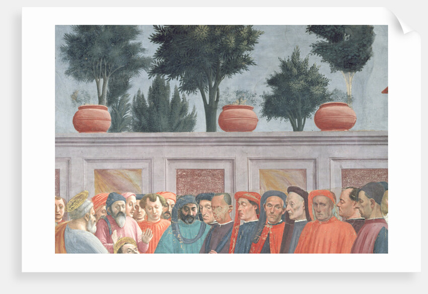 Heads of people below the background wall by T. & Lippi F. (1457/8-1504) Masaccio