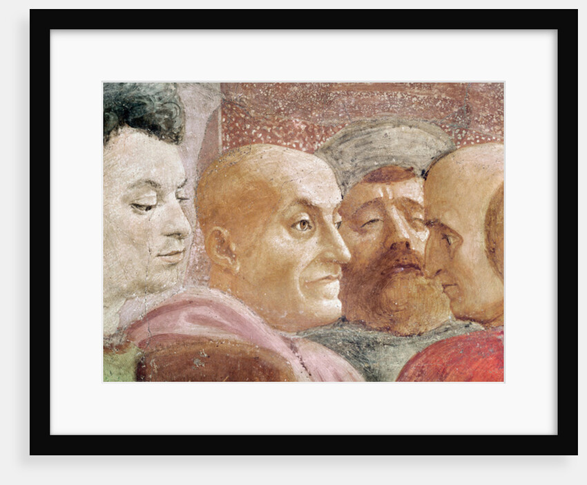 Detail of heads of men to the left of the Emperor by T. & Lippi F. Masaccio