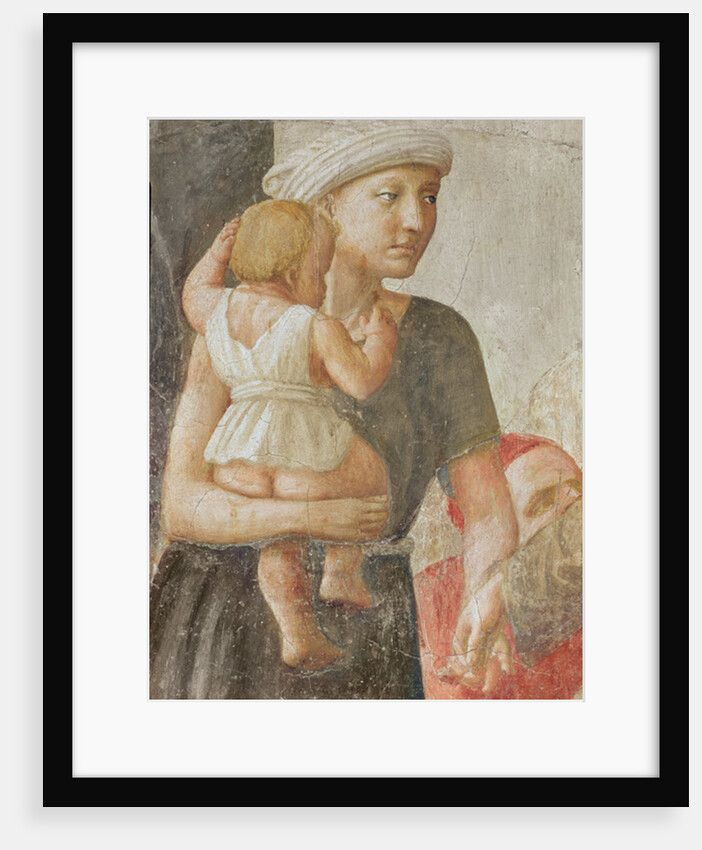 Detail of the woman and child, from St. Peter and St. Paul Distributing Alms, c.1427 by Tommaso Masaccio