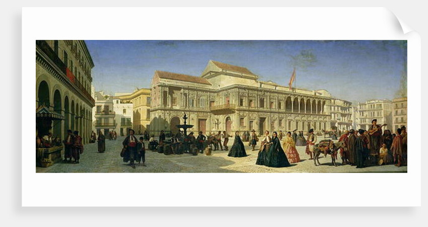 The Plaza de San Francisco and the Ayuntamiento, Seville by Achille Zo