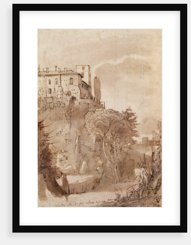 A road outside the walls of Rome, c.1627-30 by Claude Lorrain (1600-82)