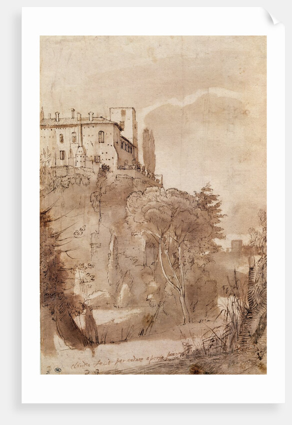 A road outside the walls of Rome, c.1627-30 by Claude Lorrain (1600-82)